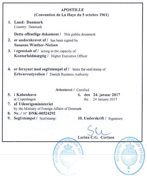 International marriage certificate