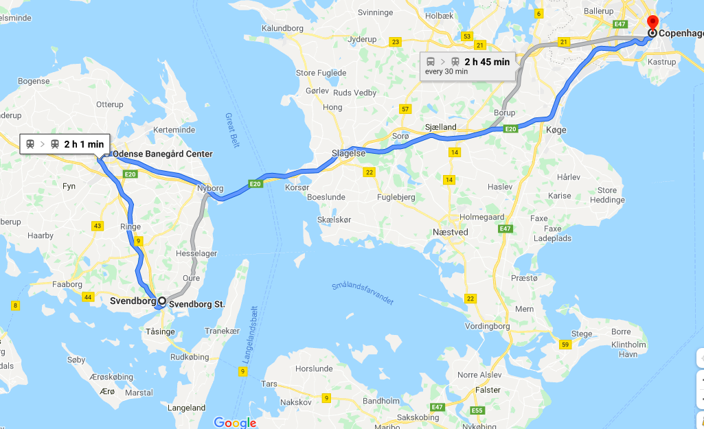 Travelling from Copenhagen to Aerø