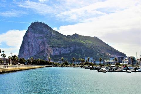 The view of the Rock in Gibraltar