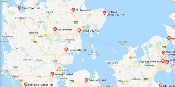 Map of Denmark