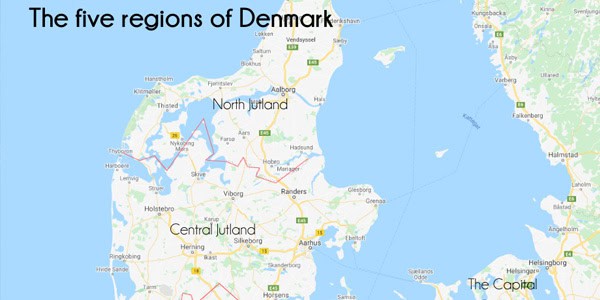 the five regions of denmark
