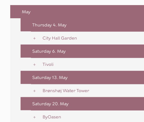 There are some spaces left in May