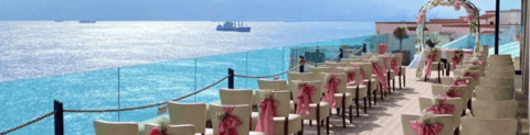 Wedding overlooking the sea in Gibraltar