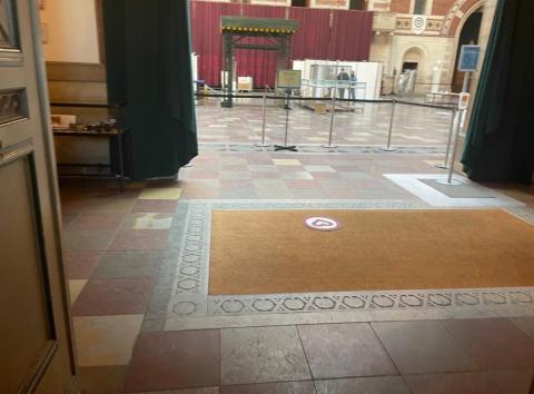 Follow the love hearts to the ceremony rooms