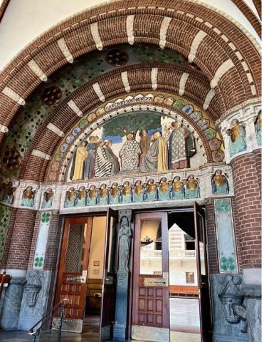 The ornate inner hallway in Copenhagen city hall