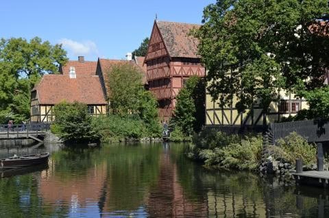 gorgeous danish houses and scenery in aarhus