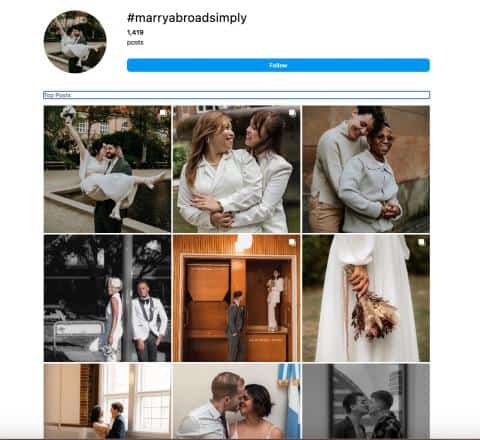 hashtag your wedding