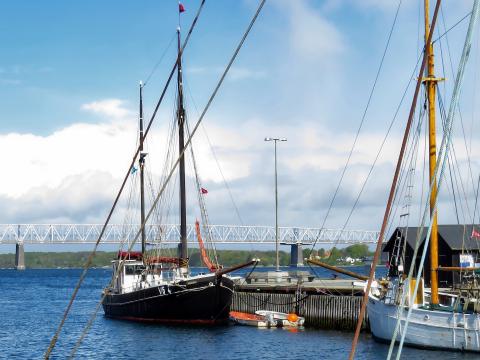 Beautiful harbour town in Denmark