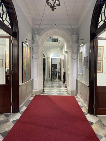 rather a grand entrance ceremony room is the door to the right