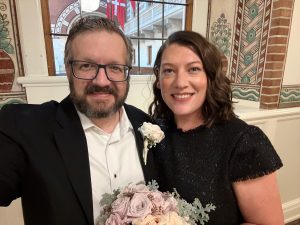 Couple married in Denmark
