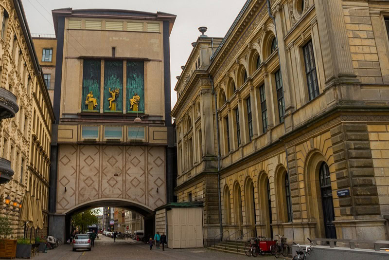 copenhagen, denmark: the exterior facade of the royal danish theatre